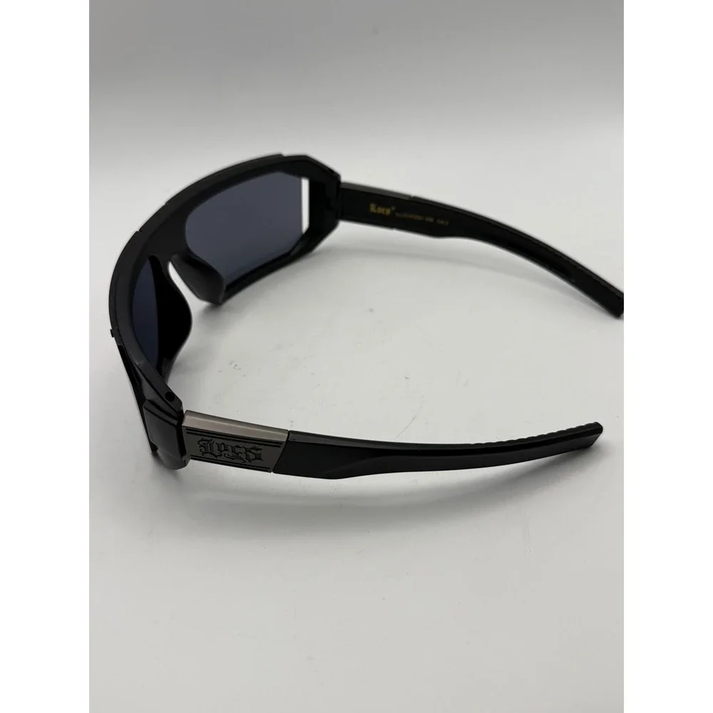 Locs Hardcore Shield Sunglasses Matte Black Wrap LOC91202-MB Dark Smoke Lens‎